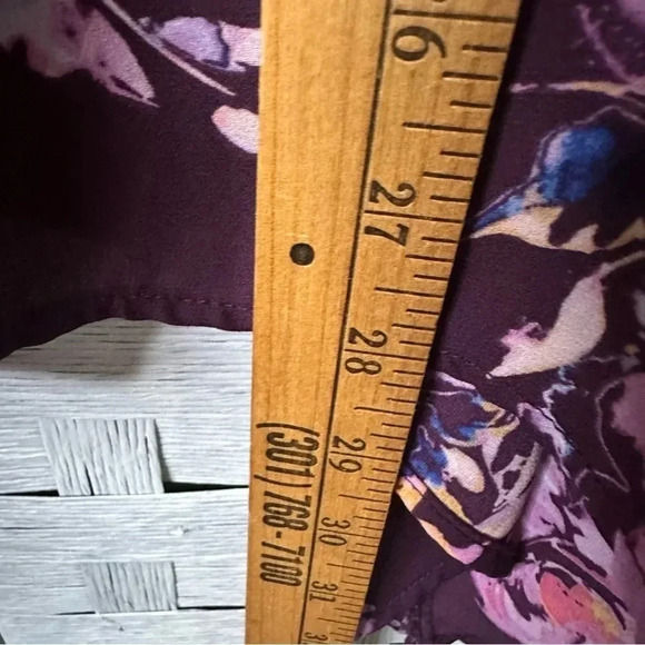 Torrid Purple floral flowy tank top bohemian hippie, feminine girly plus size - Picture 10 of 11